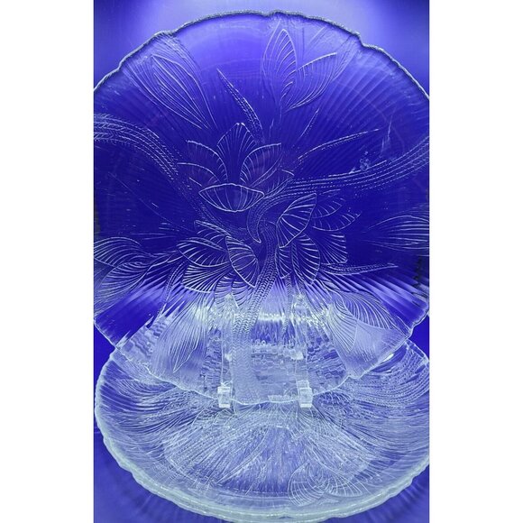 Arcoroc Canterbury Crocus Dinner Plate Cake Serve Ware Set Of 3 Measures 10.75 - Picture 4 of 10